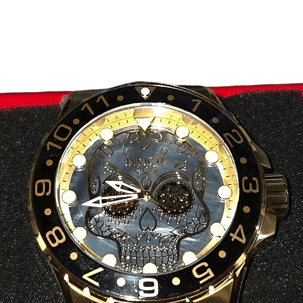 Invicta Aviator Dia De Los Muertos Watch w/ Mother of Pearl Dial - 50mm